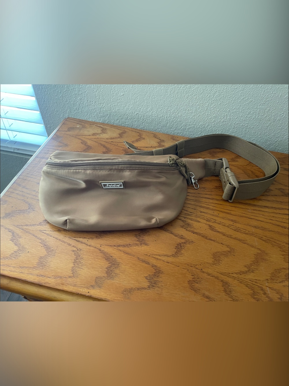 Calvin Klein Taupe Belt Bag with Adjustable Strap